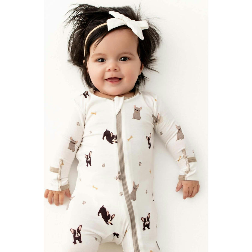 French Bulldogs Zippered Footie