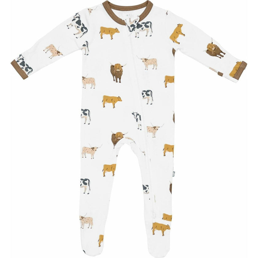 Zippered Footie, Moo