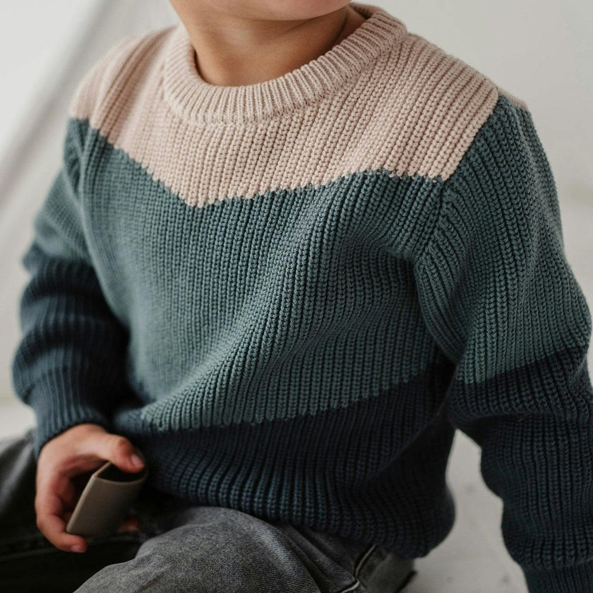Boy's Colorblock Knit Sweater