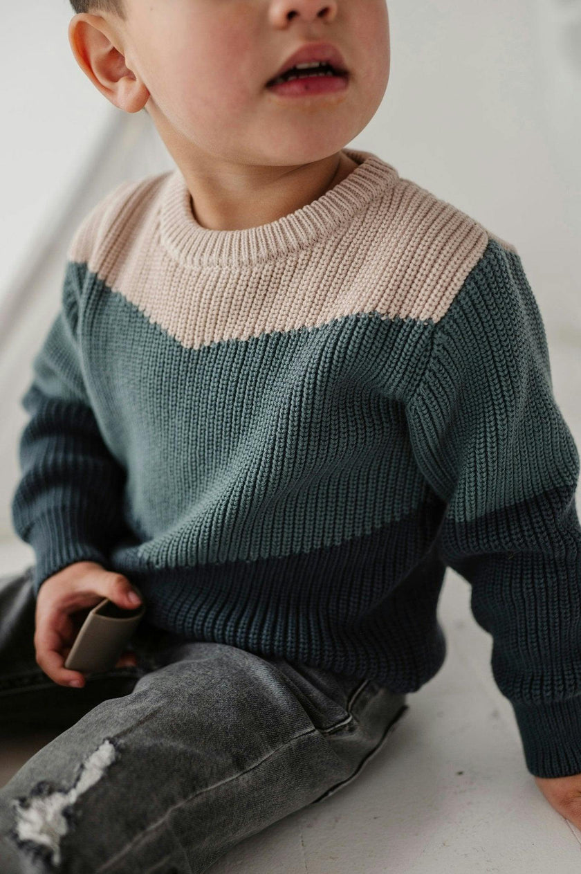 Boy's Colorblock Knit Sweater