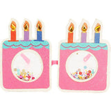 Packed Party Confetti Birthday Cake Novelty Glasses – Glitter Cake-Shaped Frames with Confetti-Filled Shaker Lenses and Jewel Candle Details, One Size
