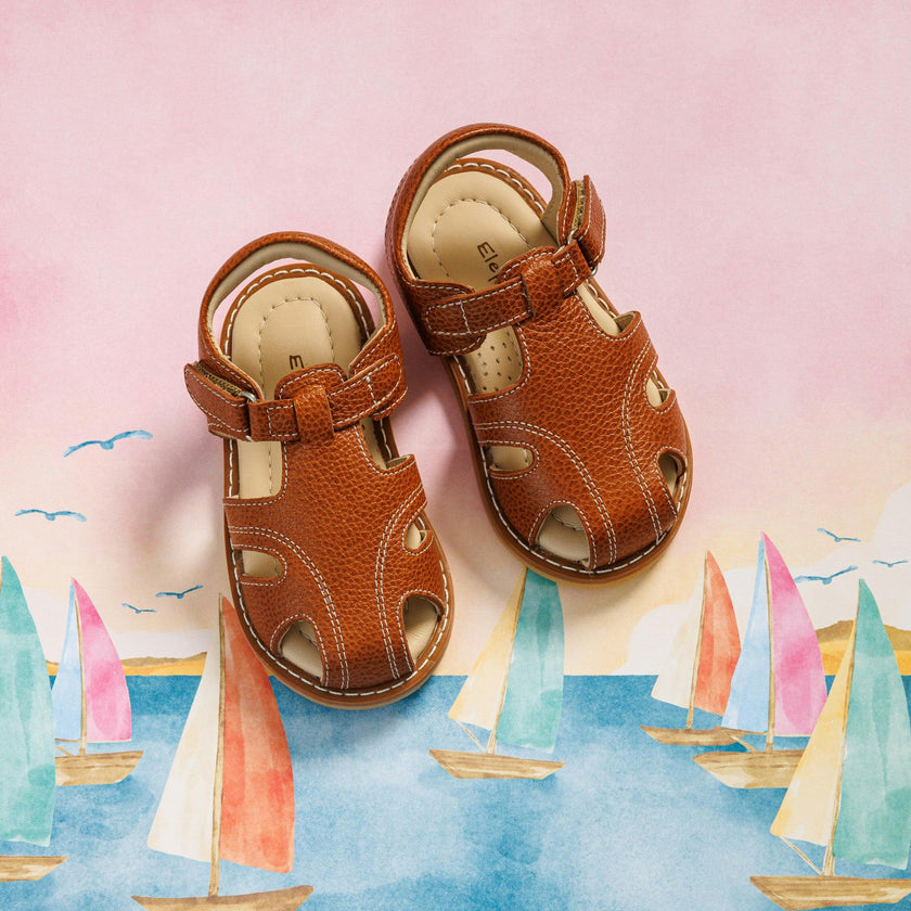 Toddler Spencer Sandal | Caramel Leather