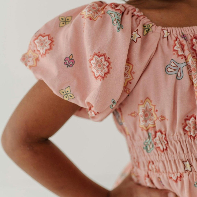 Peasant Bubble Sleeve Dress