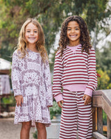 Scout Stripe Top - Mystic Maroon Thermal