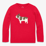 Kids long sleeve frenchie tee