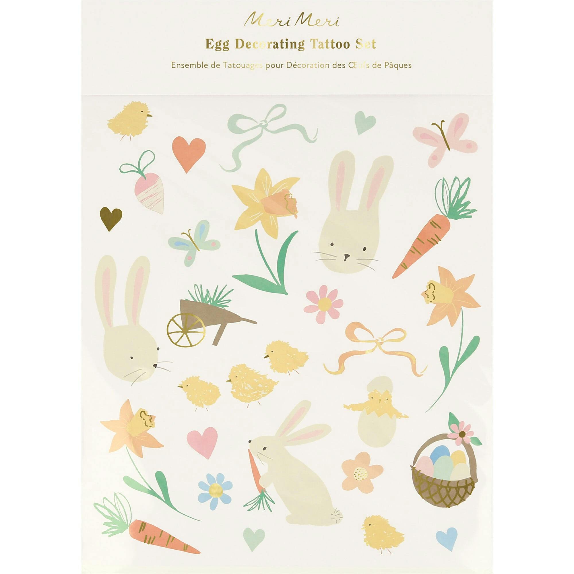 Easter Icons Egg Decorating Tattoo Set