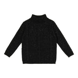 Cable Knit Ribbed Neck Sweater