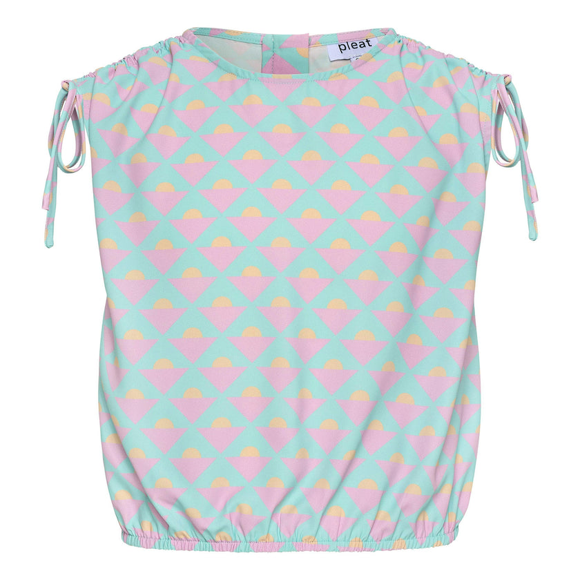 Emma Top w/ Ties Abstract Horizon