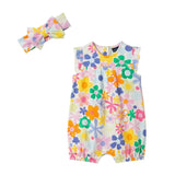 Infant Girls Floral Printed Romper | Retro Bloom