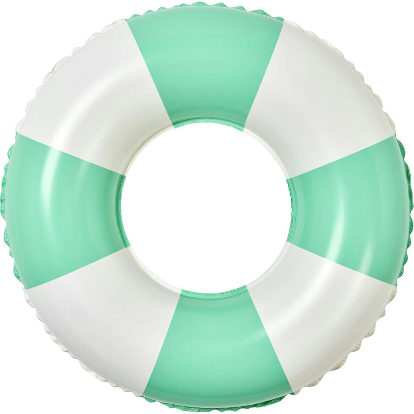Mini Tube Pool Ring: Zest Green Stripe