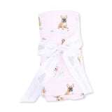 Bestie Dogs Pink - Swaddle Blanket