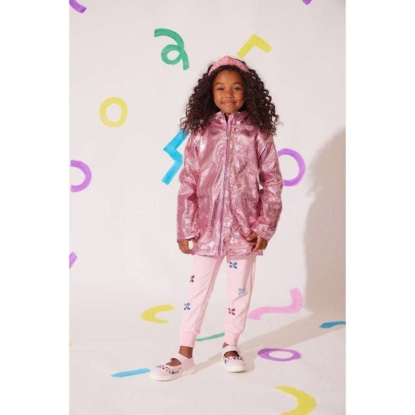 Rose Sequin Rain Jacket