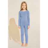Kids TENCEL Modal Unisex Long PJ Set, Blue