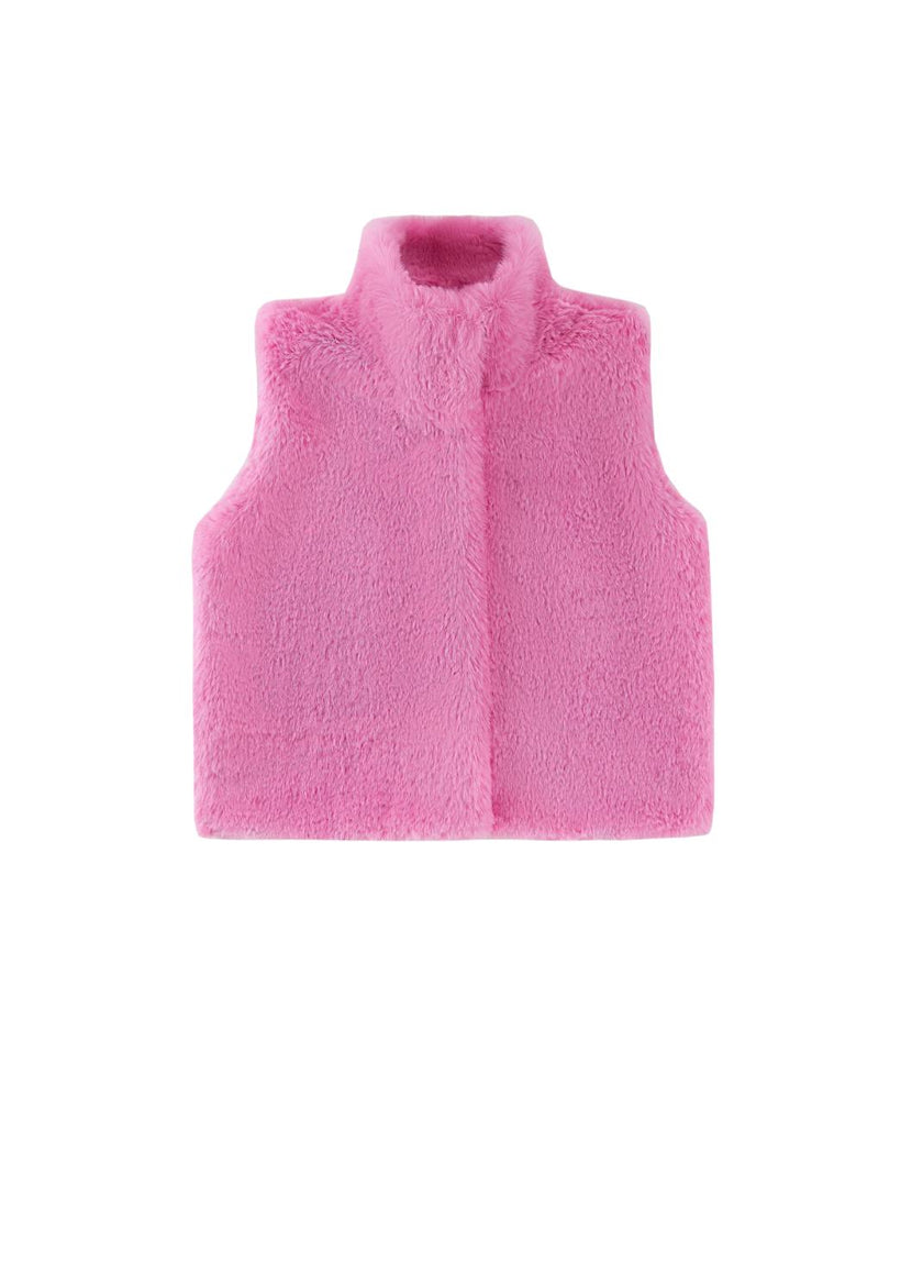 Stella Faux Fur Vest, Pink