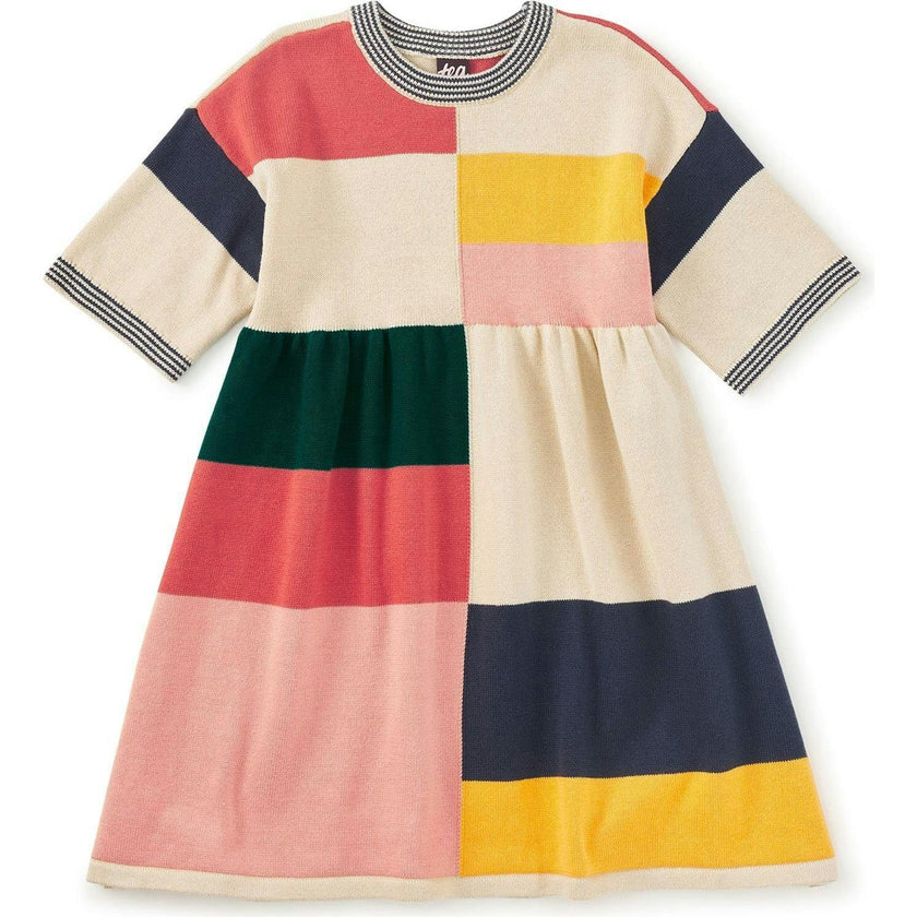 Colorblock Sweater Dress, Multi