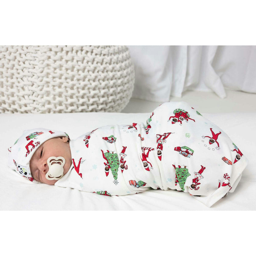 The Elf On The Shelf Bamboo Swaddle & Beanie Set