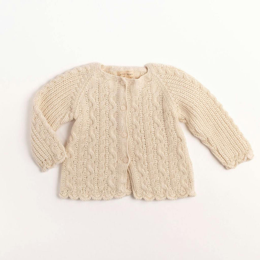 Royal Alpaca Knit Cardigan in Cream