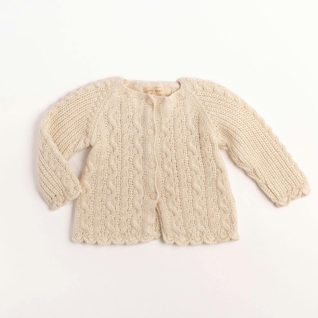 Royal Alpaca Knit Cardigan in Cream