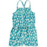 Smocked Strappy Romper, Orange