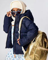 Kids Ultra Puff Coat in Navy Blue