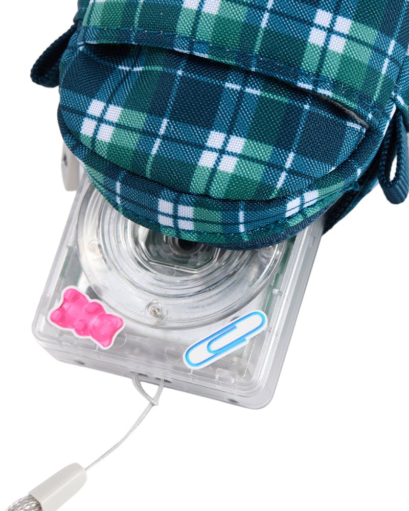 Camera Pouch - Blue Tartan