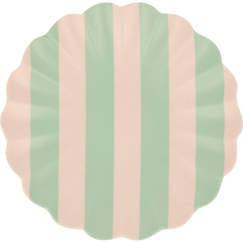 Stripy Reusable Bamboo Small Plates