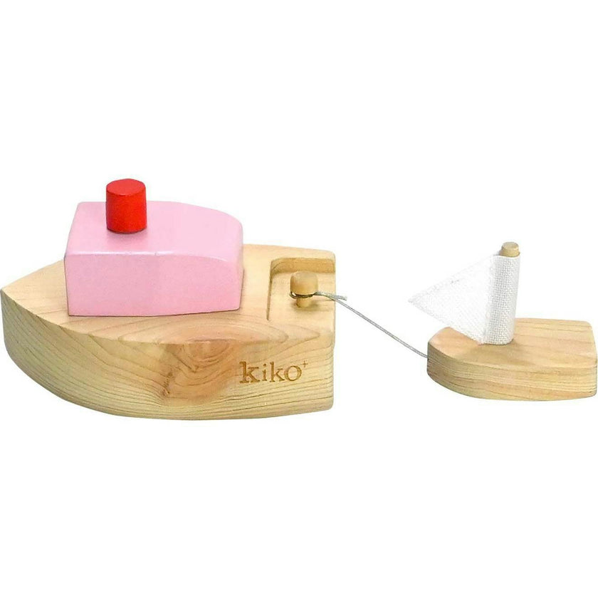 Ofune wind-up wooden boat