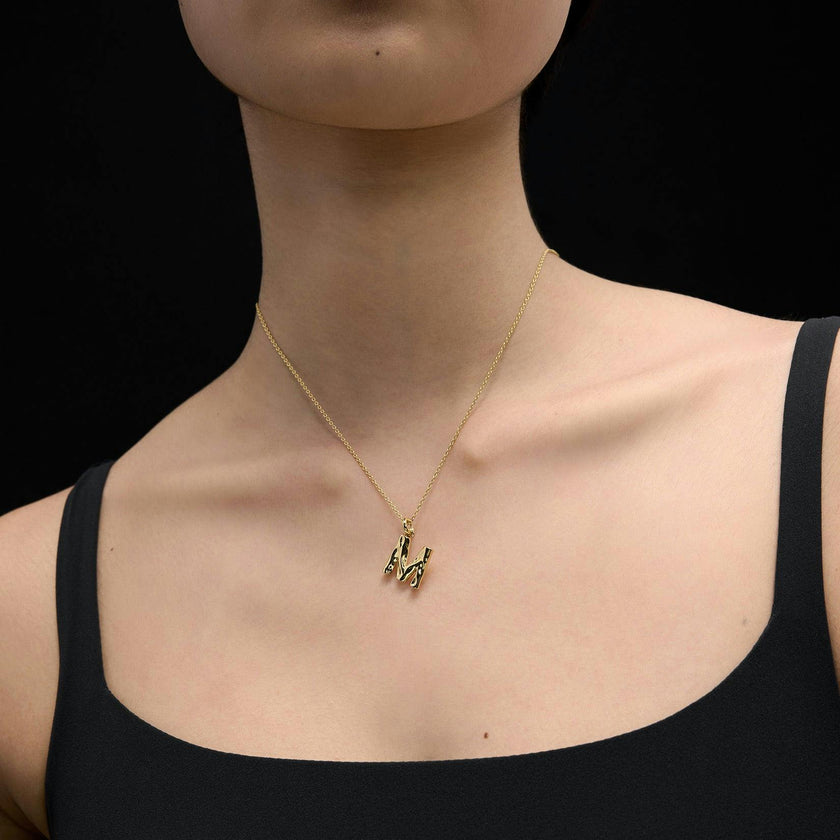 Monogram Necklace in Gold