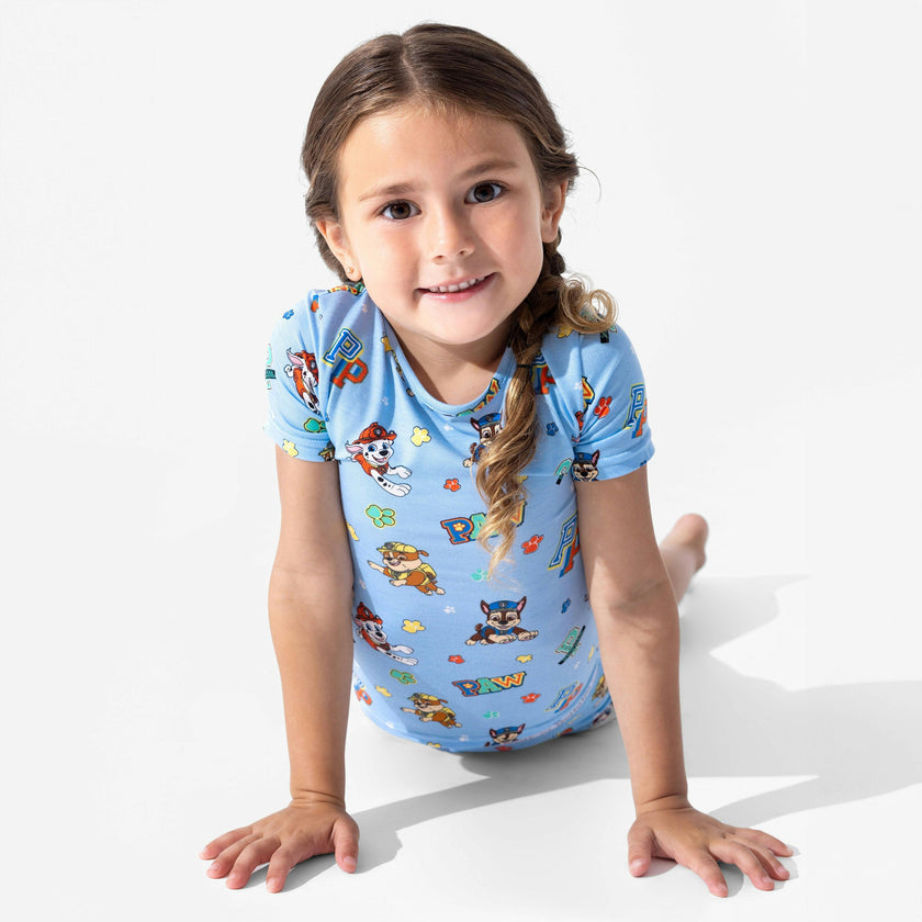 PAW Patrol: Varsity Blue Bamboo Kids Pajama Short Set