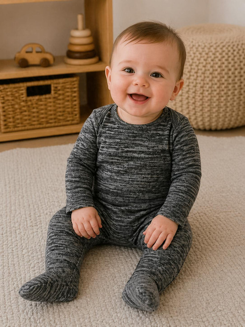 Sweater Knit Long Sleeve Footie
