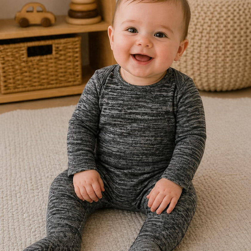 Sweater Knit Long Sleeve Footie