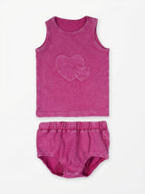 Denim Wash Tank Top Set