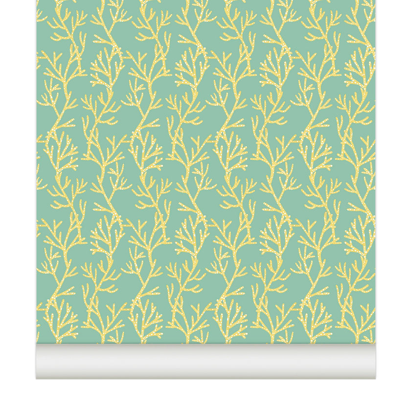 Wallpaper CORAIL color Vert d'eau
