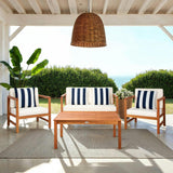 Montez 4-Piece Outdoor Set with Accent Pillows