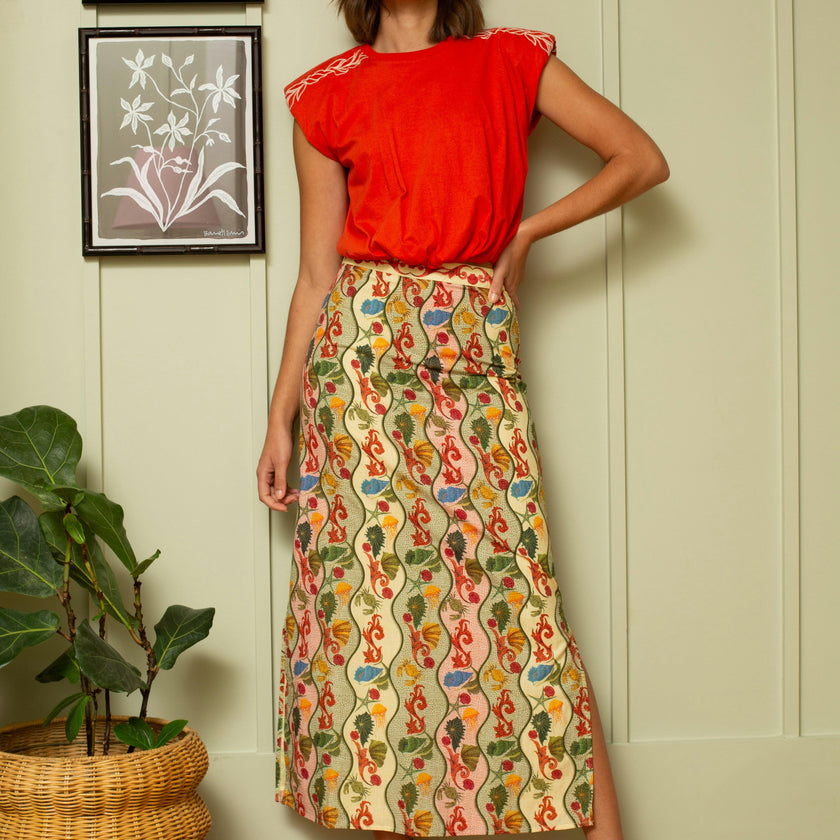 Dillon Multi Shell Midi Skirt