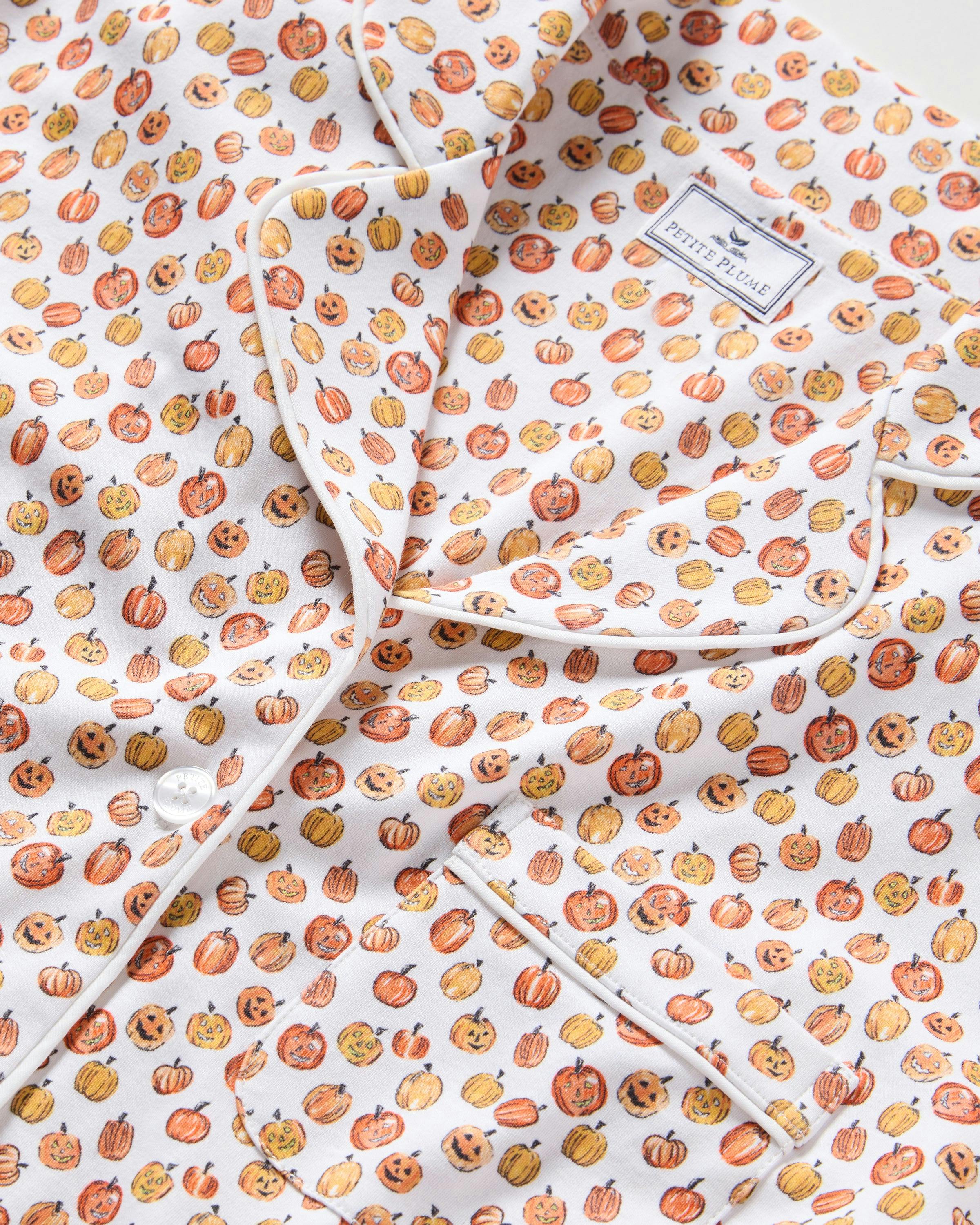 Women's Pima Short Sleeve Short Set in Pumpkin Patch