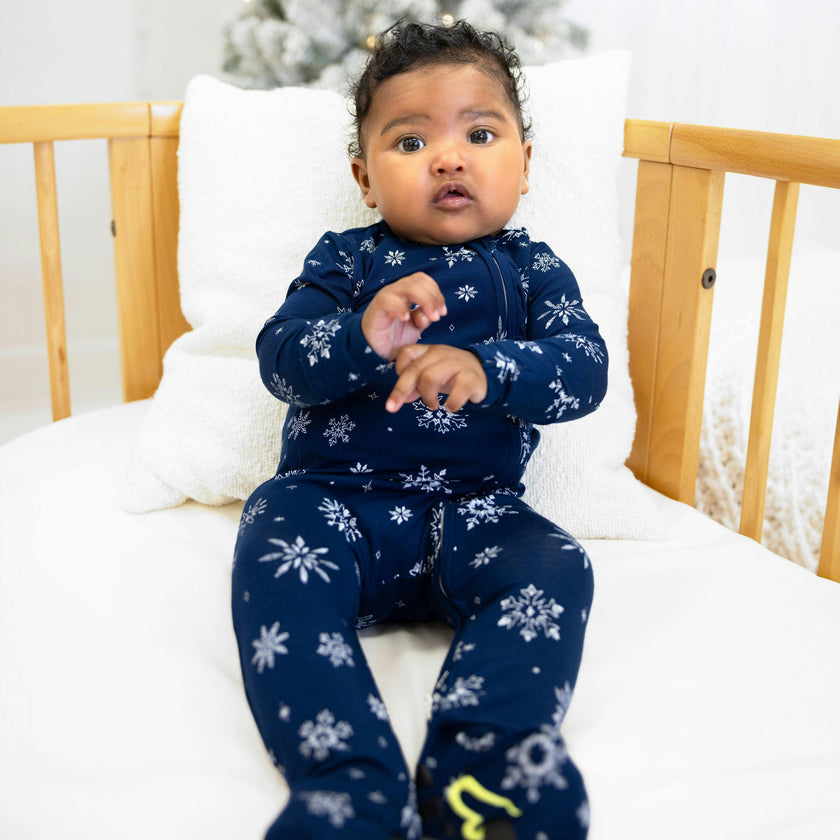 Snowflake Bamboo Convertible Footie
