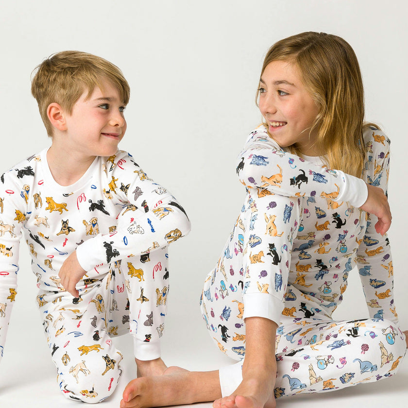 The Organic Long Sleeve Pajama Set [Cat Nap]