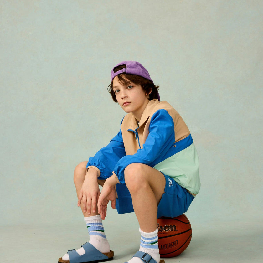 Play Colorblock Pullover in Sonic Blue