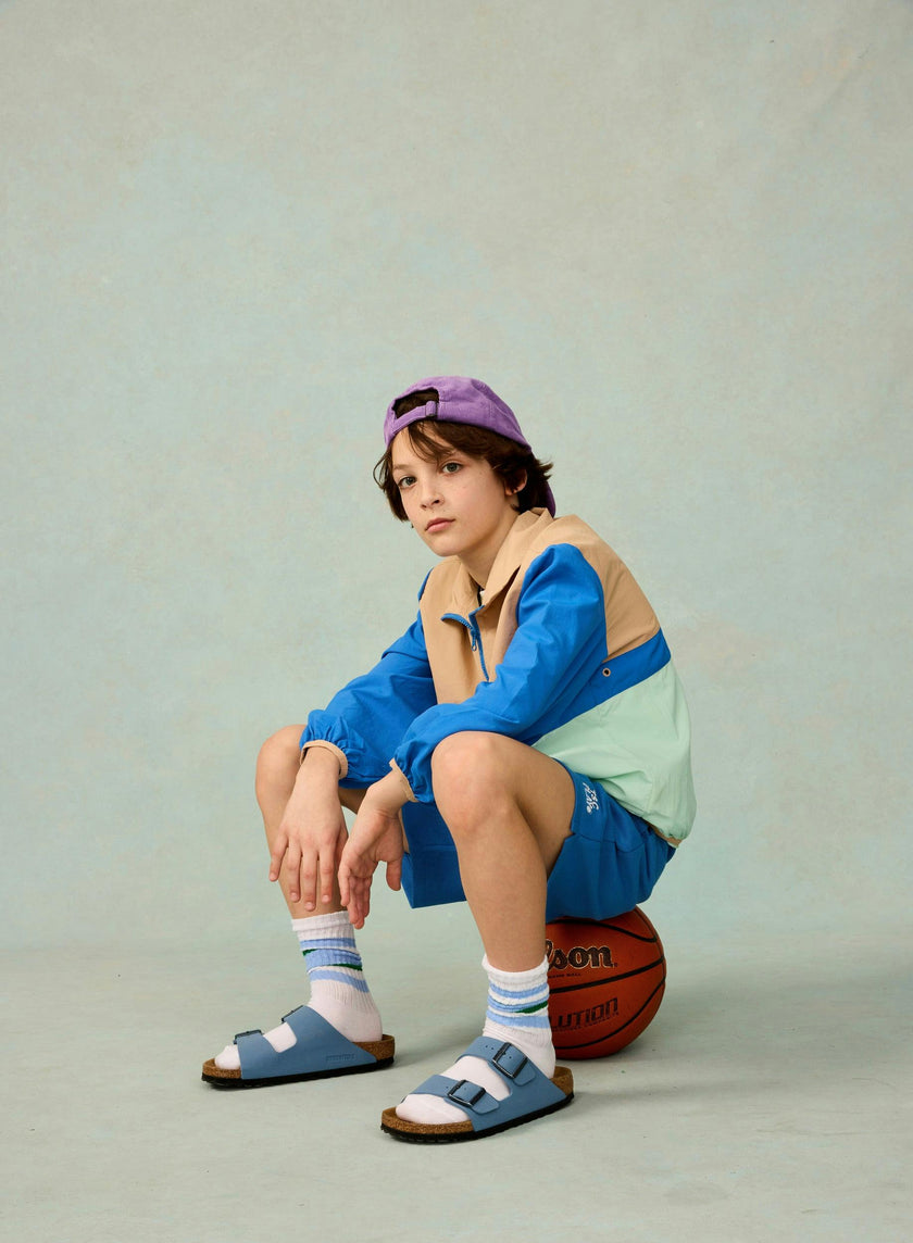 Play Colorblock Pullover in Sonic Blue