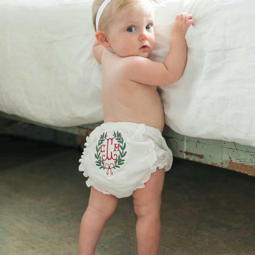 Vivian Girls' Pima Cotton Bloomer - White