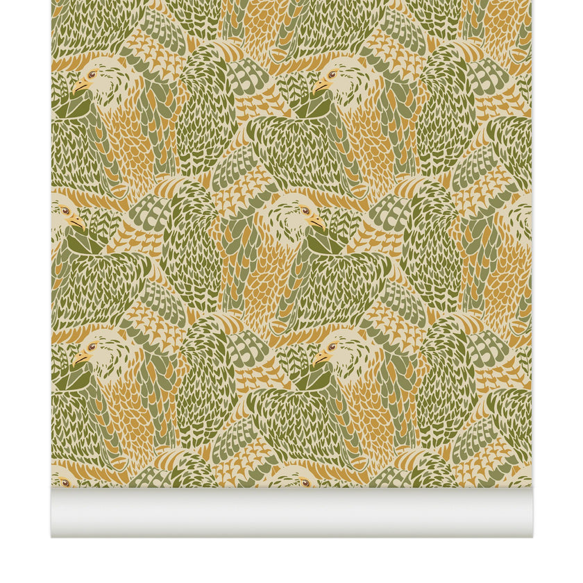 Papier peint Eagle Eye Chéri coloris Kaki
