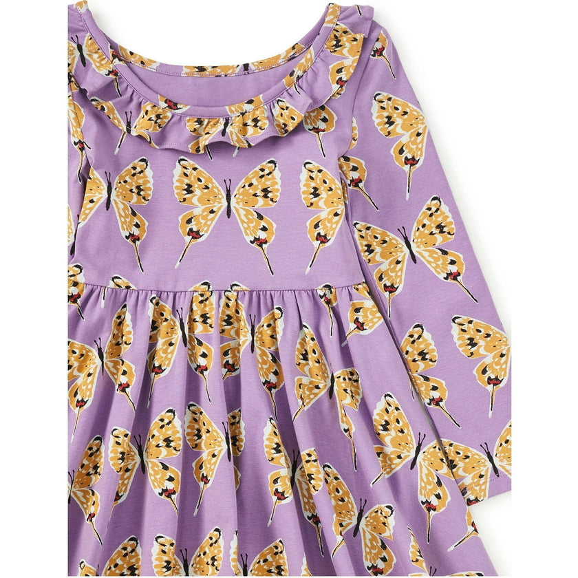 Ruffle Collar Ballet Dress, Purple
