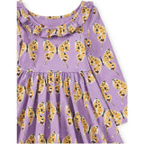 Ruffle Collar Ballet Dress, Purple