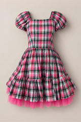 Scottie Dress in Vibrant Plaid