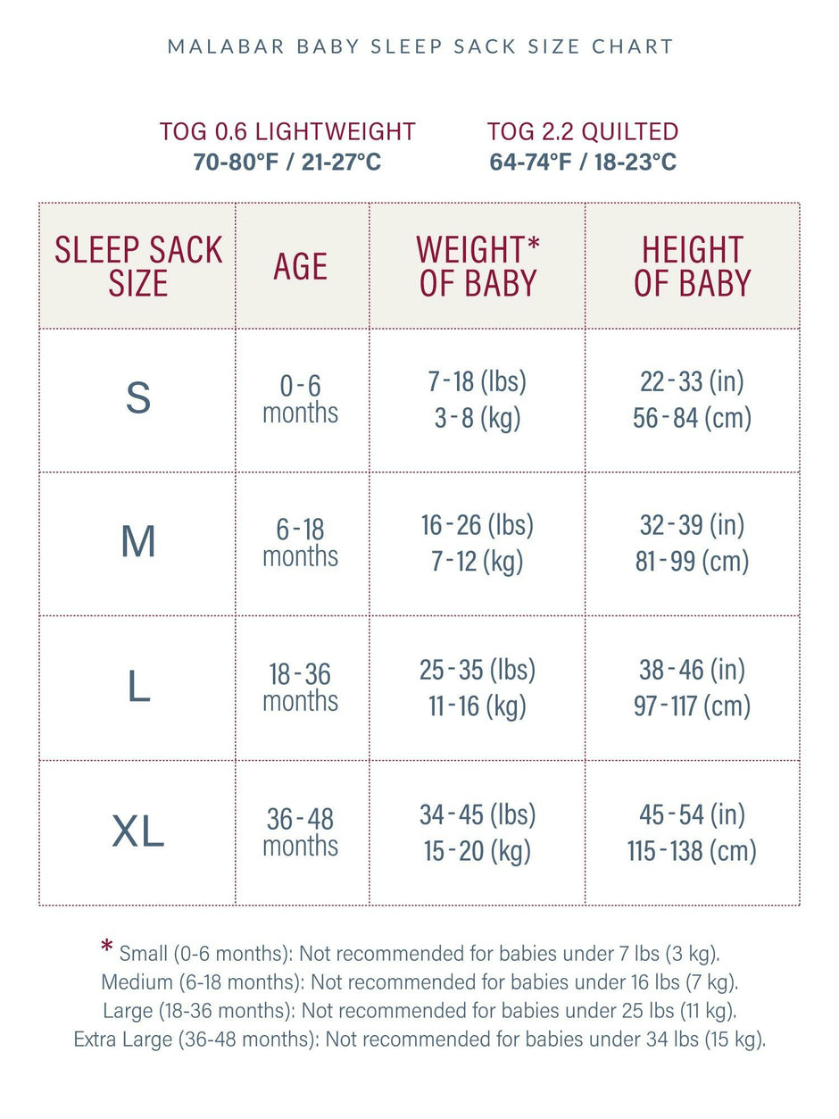 TOG 0.6 (Lightweight) Wearable Blanket Baby Sleep Sack