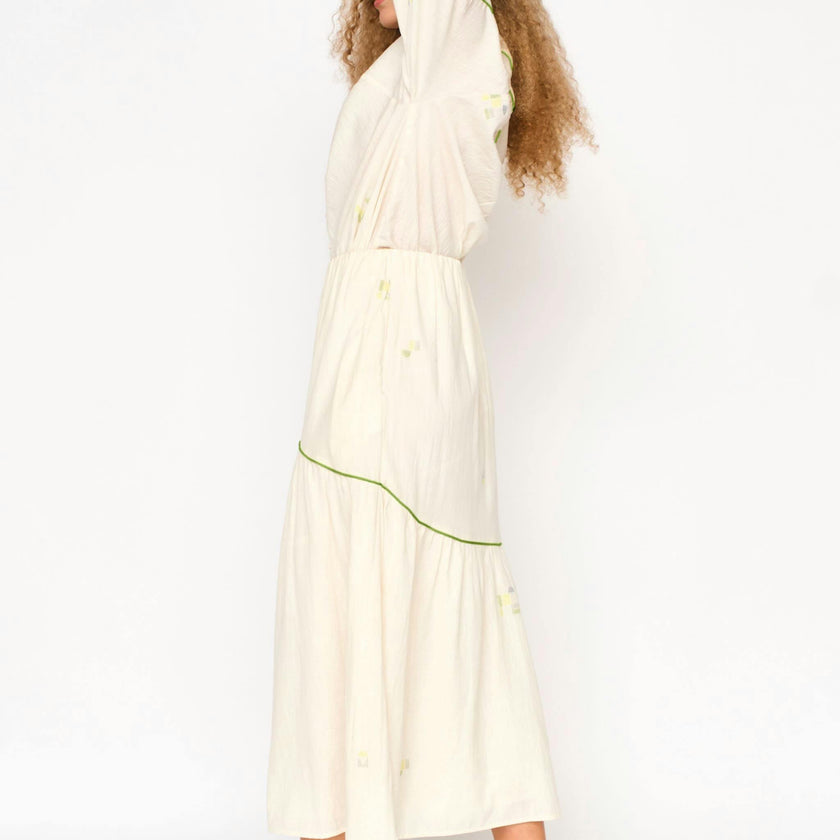 Brighton Skirt in Lime Jamdani