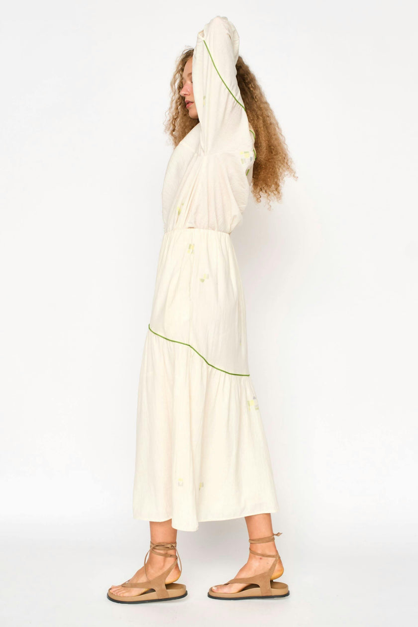 Brighton Skirt in Lime Jamdani