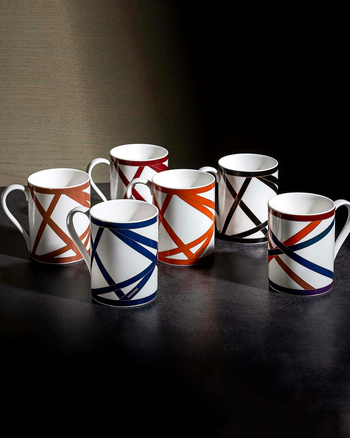 Mug Cup NASTRI in Luxury Box Bordeaux diam. 3