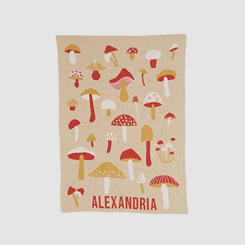 Custom Personalized Baby Sustainable Knit Throw Blanket - Forager